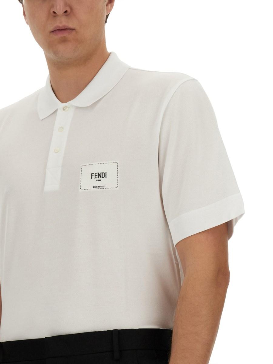 FENDI POLO IN PIQUET DI COTONE