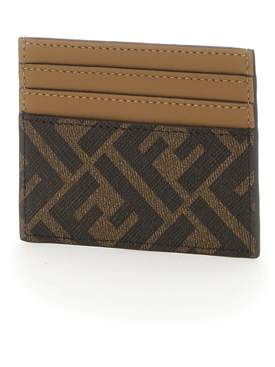 FENDI PORTACARTE FENDI DIAGONAL IN PELLE