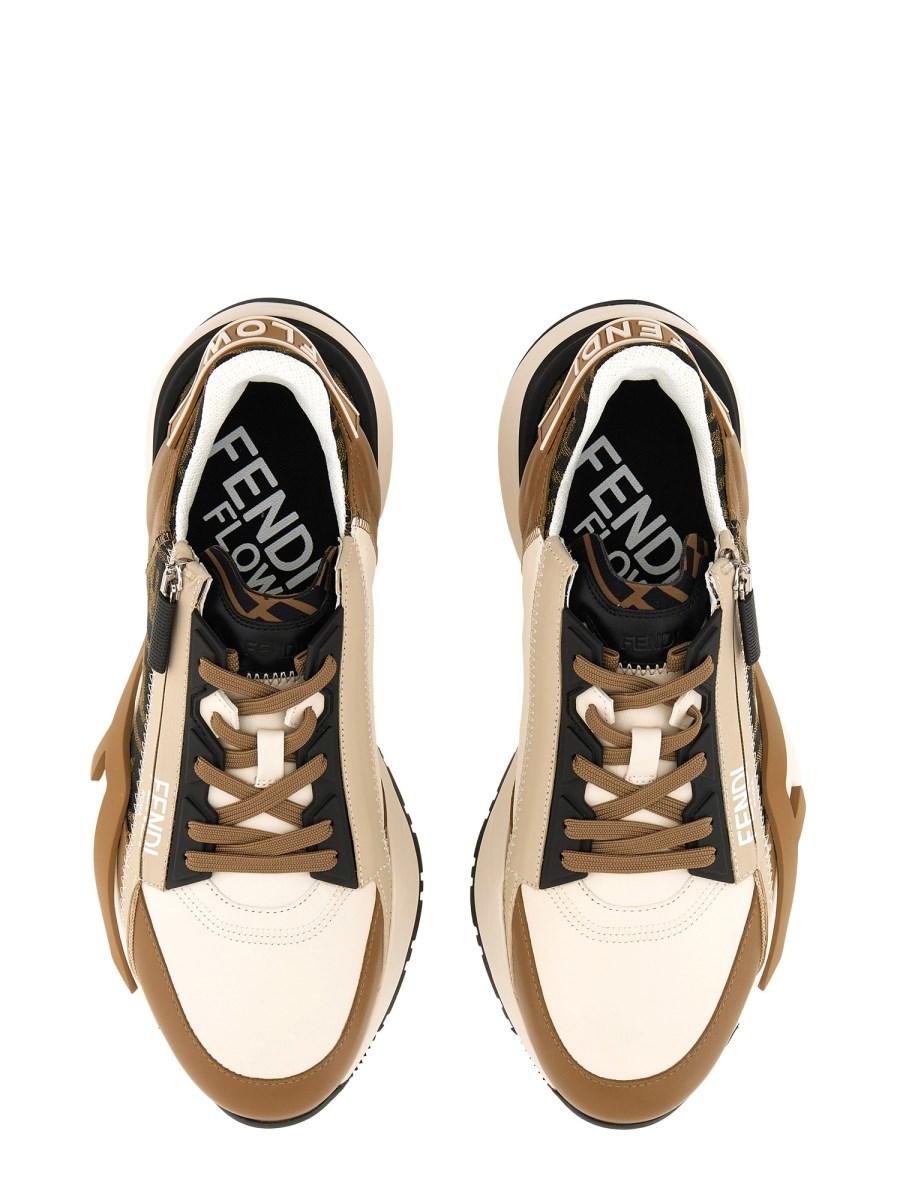 FENDI SNEAKER FENDI FLOW IN PELLE E JACQUARD FF