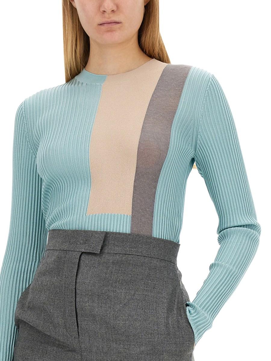 FENDI TOP IN SETA E VISCOSA