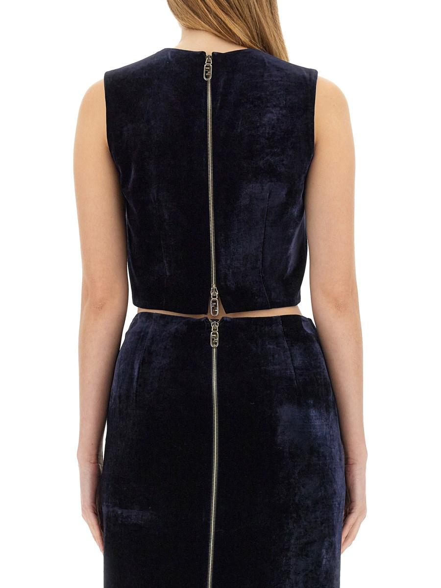 FENDI TOP IN VELLUTO