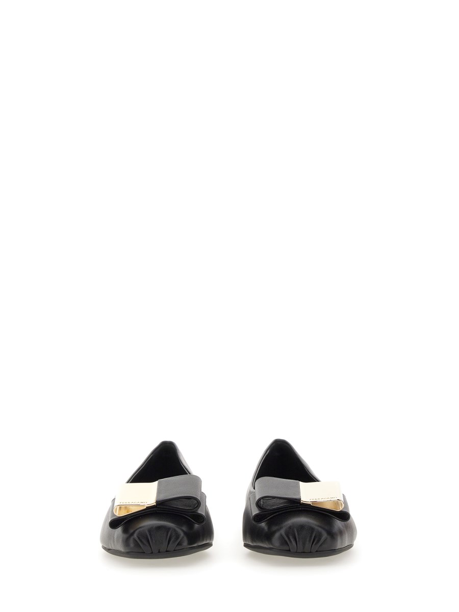 FERRAGAMO BALLERINA CON DOPPIO FIOCCO
