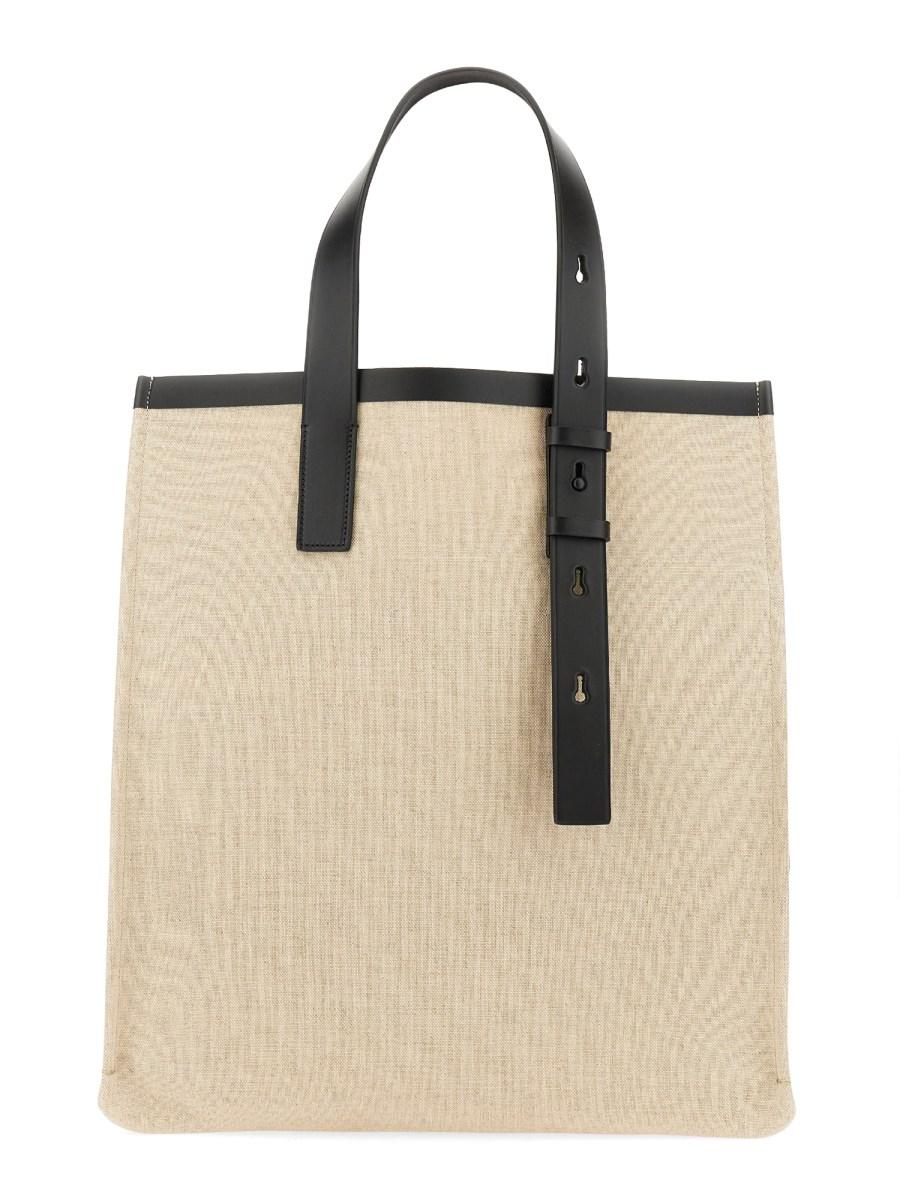 FERRAGAMO BORSA TOTE CON LOGO IN CANVAS