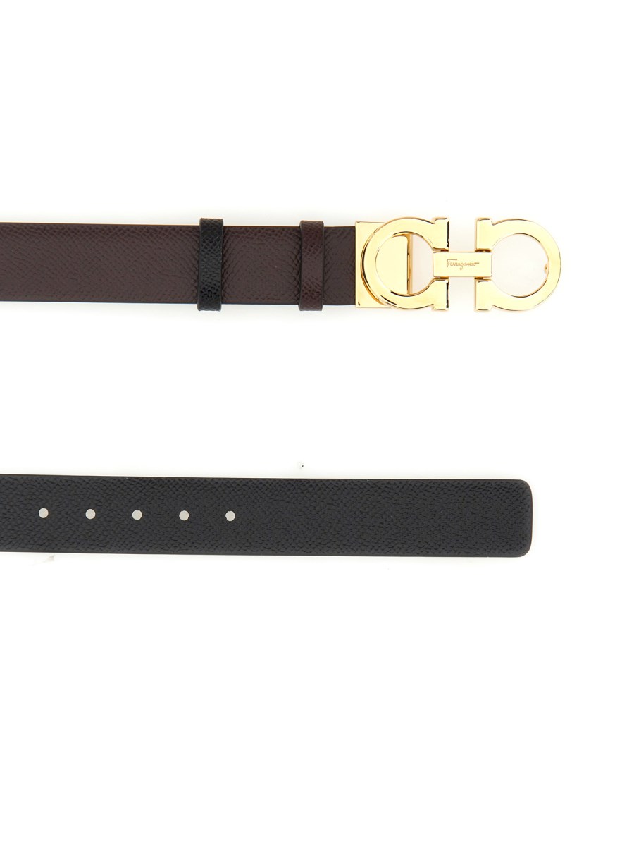 FERRAGAMO CINTURA GANCINI REVERSIBILE