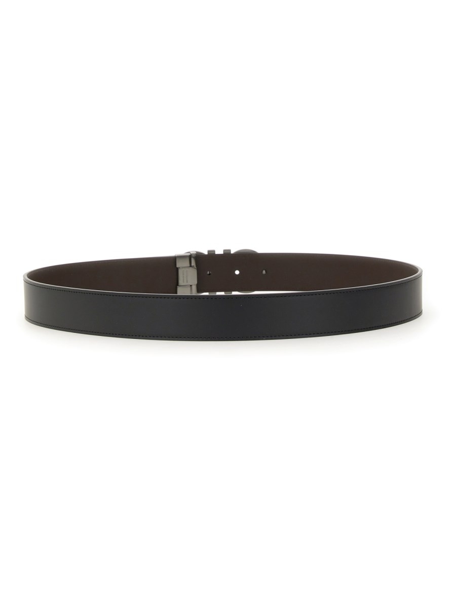 FERRAGAMO CINTURA GANCINI REVERSIBILE IN PELLE