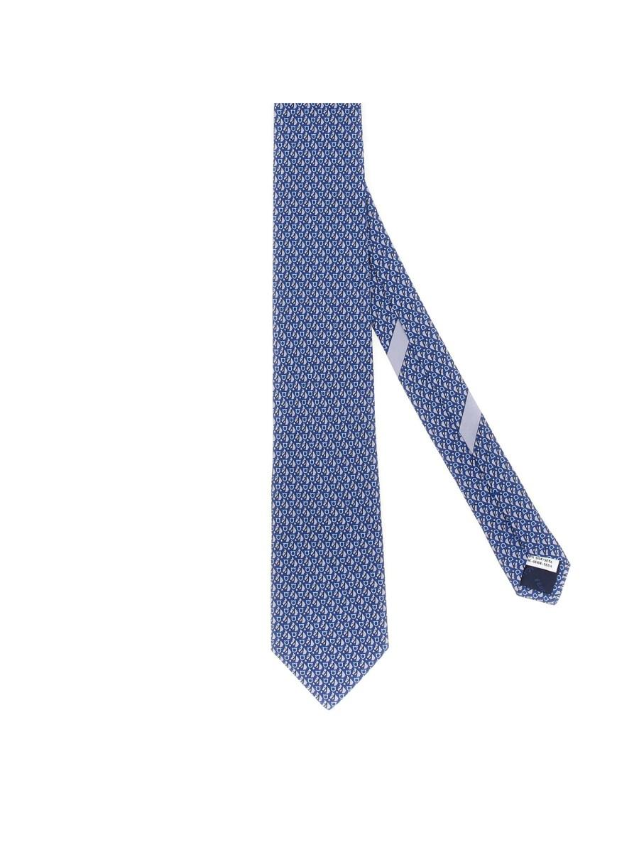 FERRAGAMO CINTURA IN SETA CON STAMPA EQUESTRE