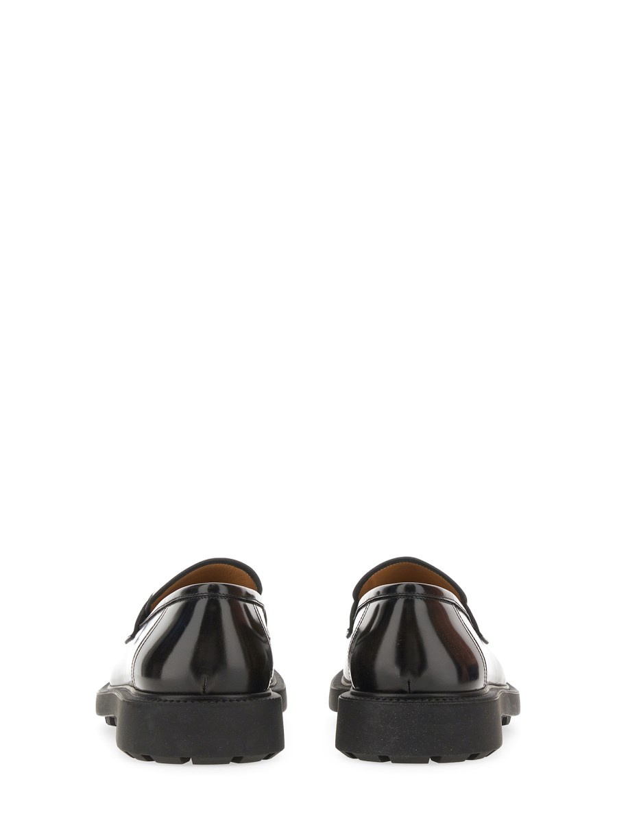 FERRAGAMO MOCASSINO IN PELLE CON ORNAMENTO GANCINI