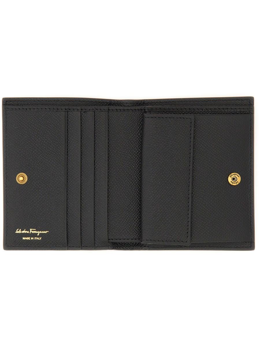 FERRAGAMO PORTAFOGLIO GANCINI IN PELLE
