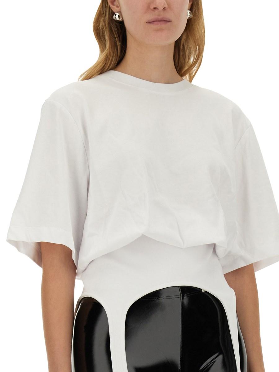 FIORUCCI T-SHIRT IN COTONE CON BRETELLE