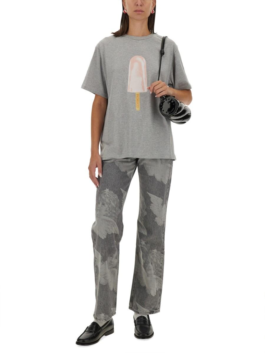 FIORUCCI T-SHIRT IN JERSEY DI COTONE CON LOGO
