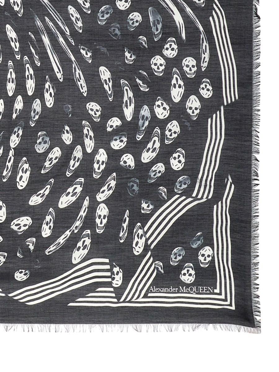 ALEXANDER McQUEEN FOULARD IN MODAL BIKER CON STAMPA VORTEX