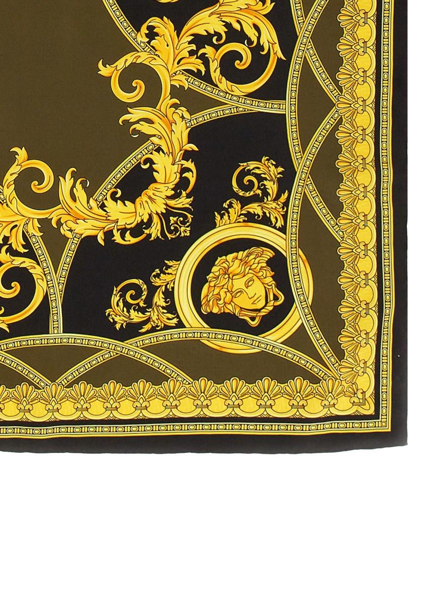 VERSACE FOULARD IN TWILL DI SETA CON STAMPA BAROCCO