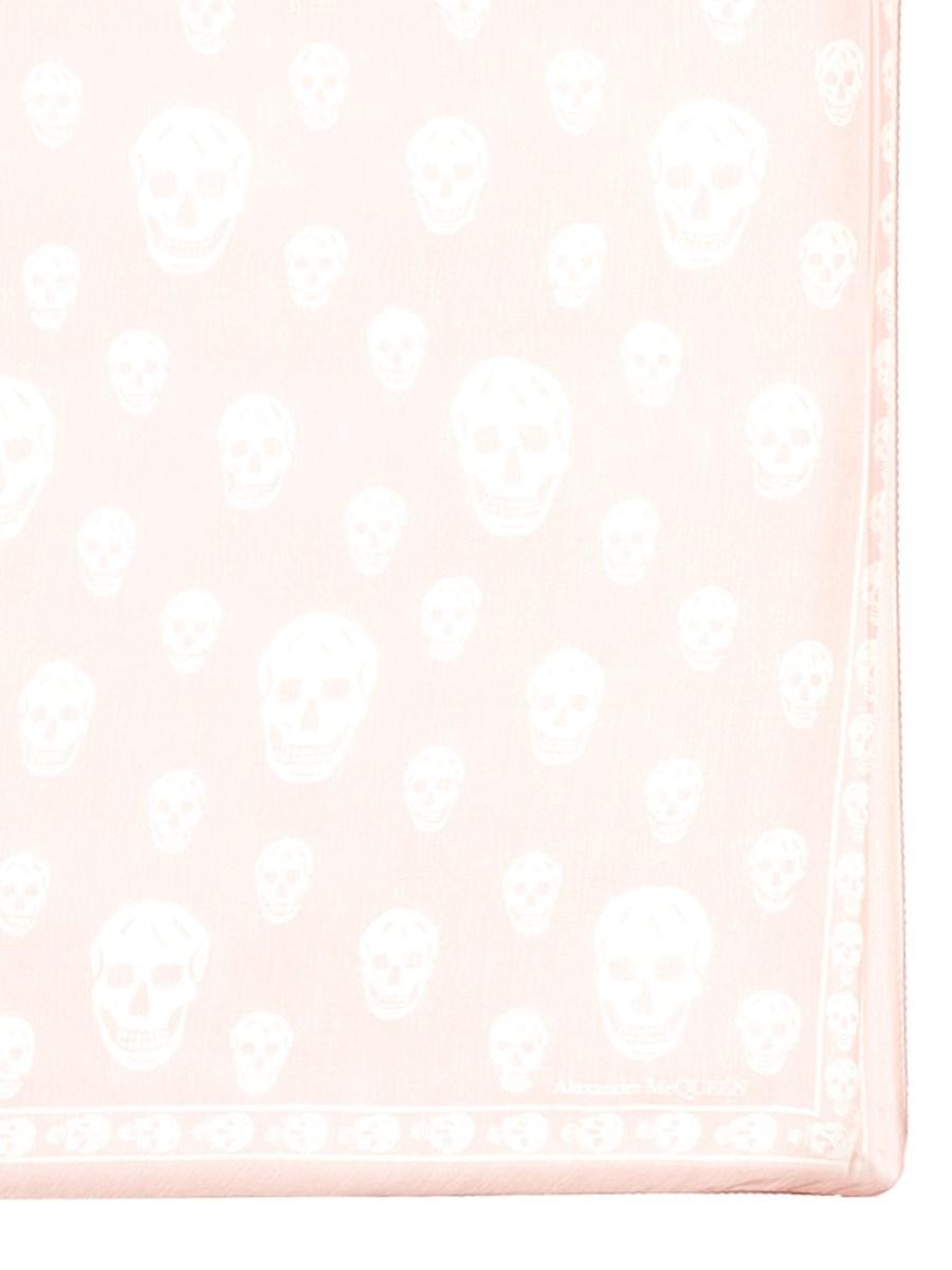 ALEXANDER McQUEEN FOULARD SKULL CLASSICO IN CHIFFON DI SETA