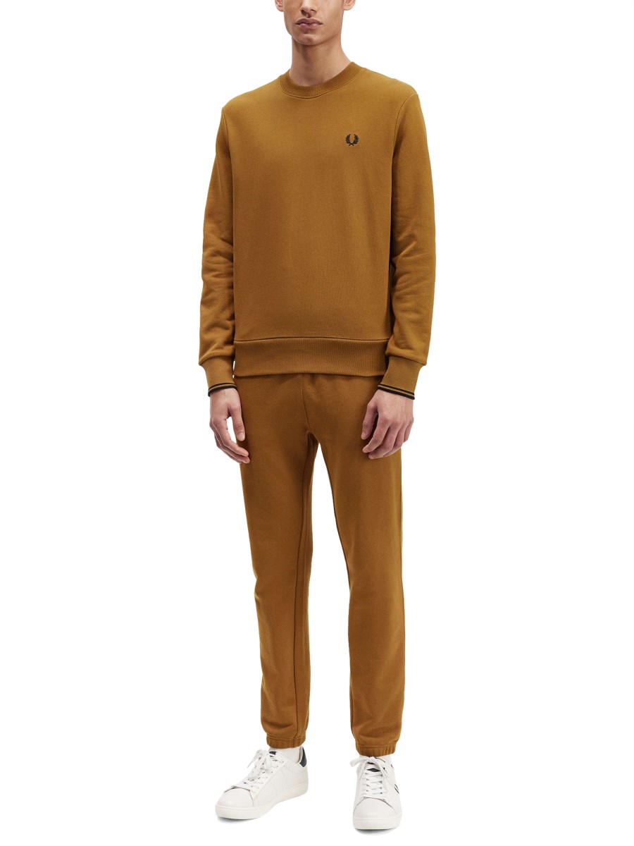 FRED PERRY FELPA IN COTONE CON LOGO