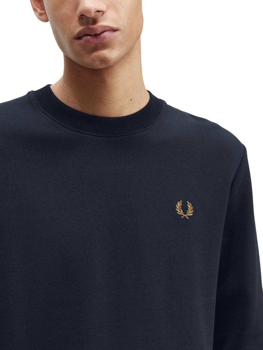 FRED PERRY FELPA IN COTONE CON RICAMO LOGO