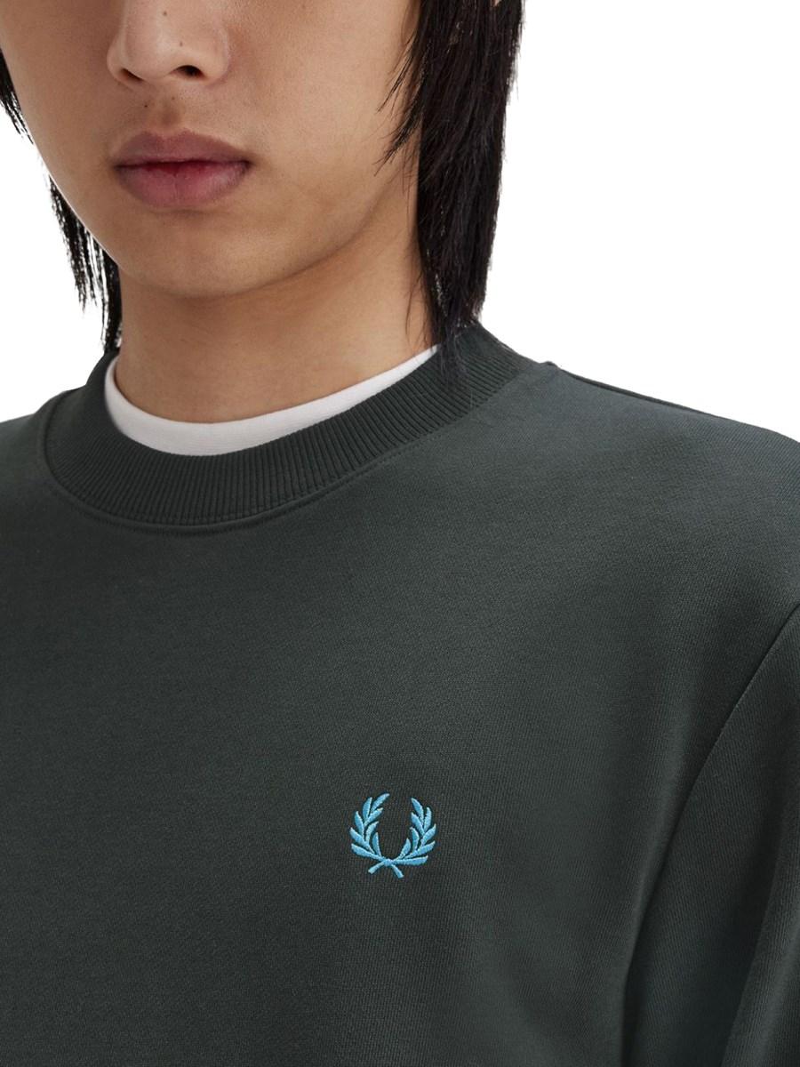 FRED PERRY FELPA IN COTONE CON RICAMO LOGO