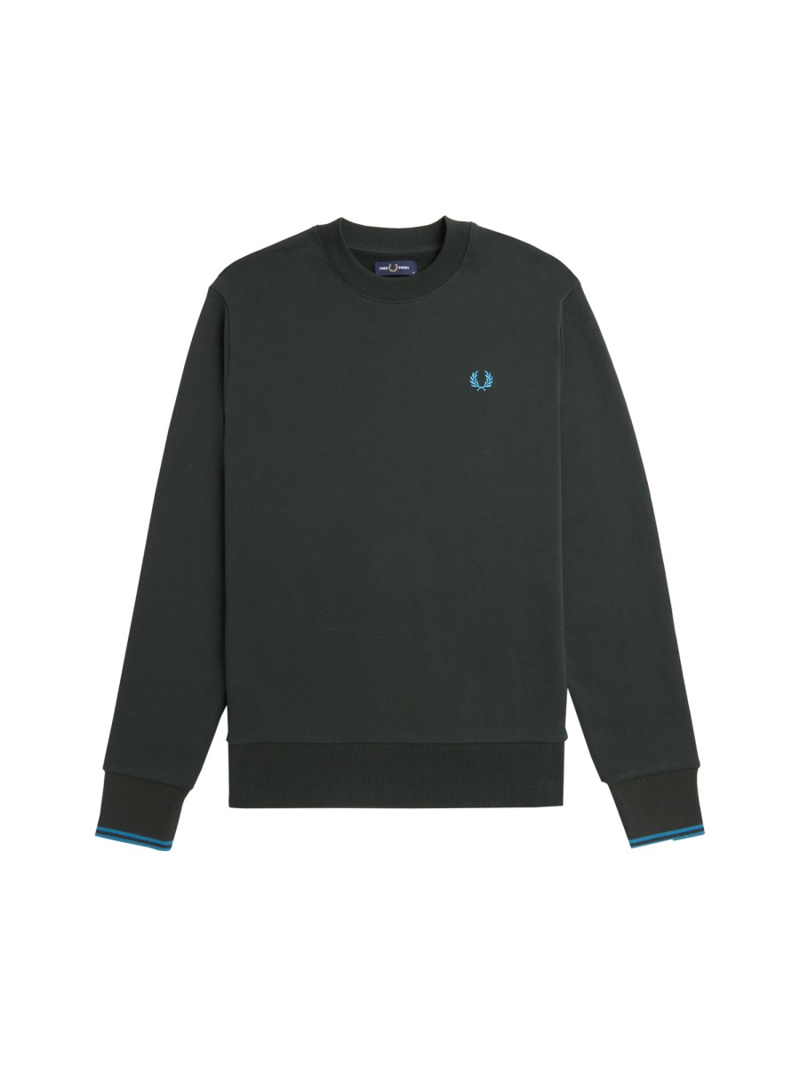 FRED PERRY FELPA IN COTONE CON RICAMO LOGO