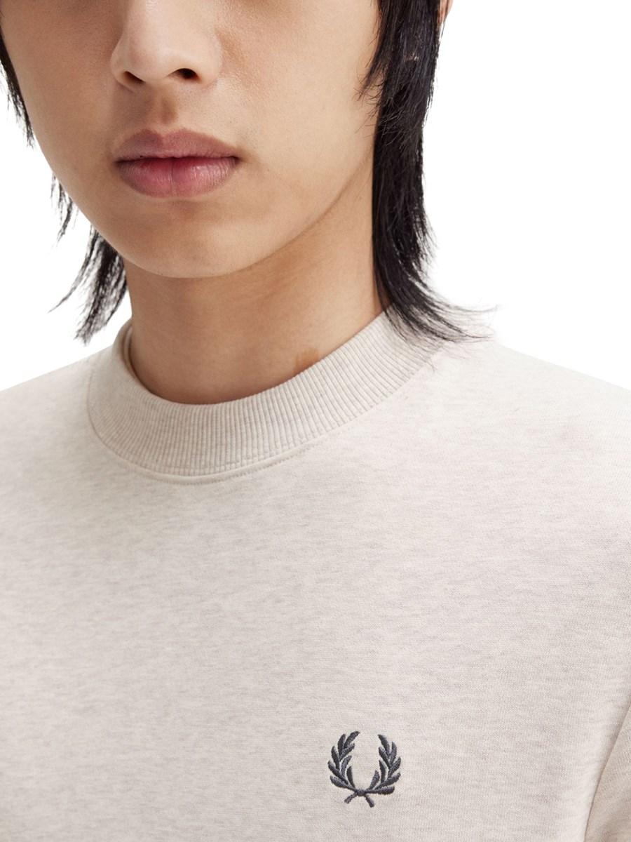 FRED PERRY FELPA IN COTONE CON RICAMO LOGO