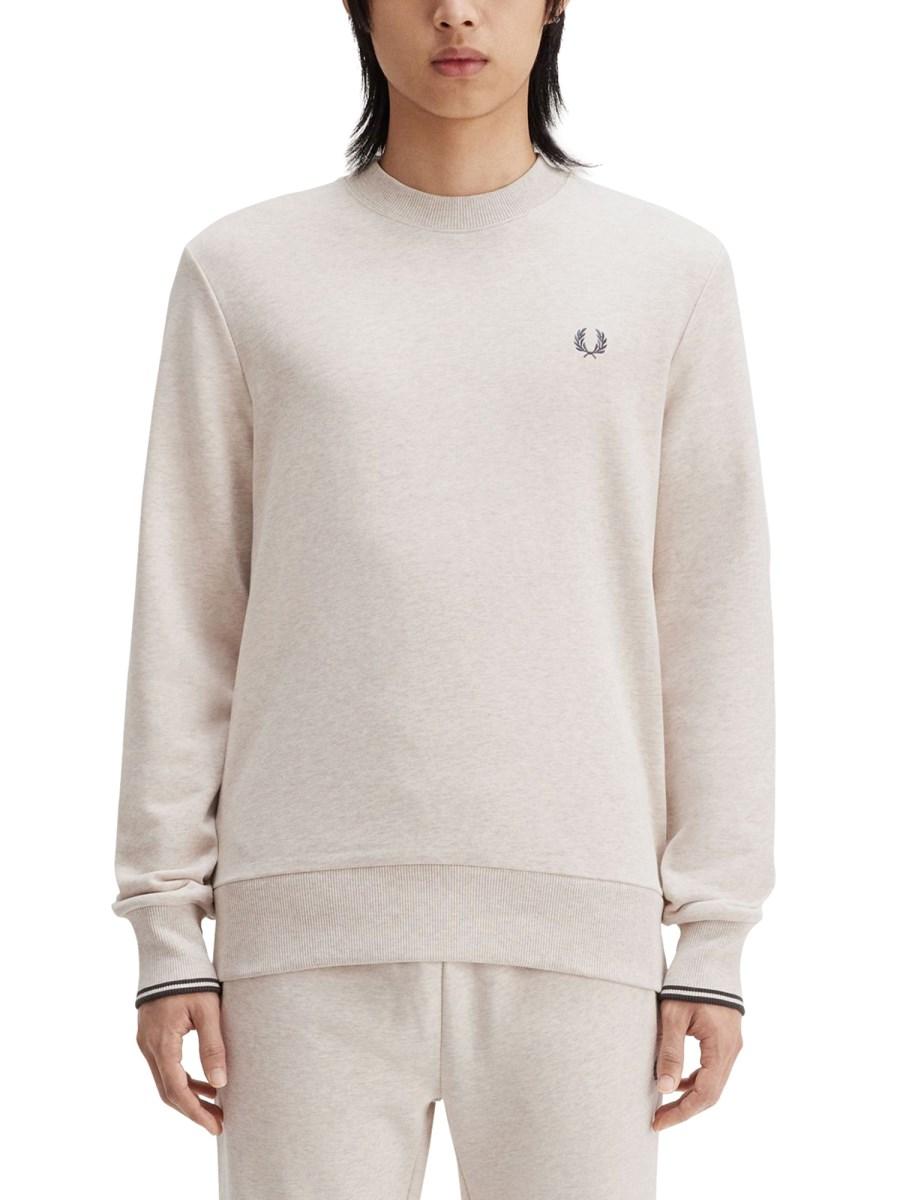 FRED PERRY FELPA IN COTONE CON RICAMO LOGO
