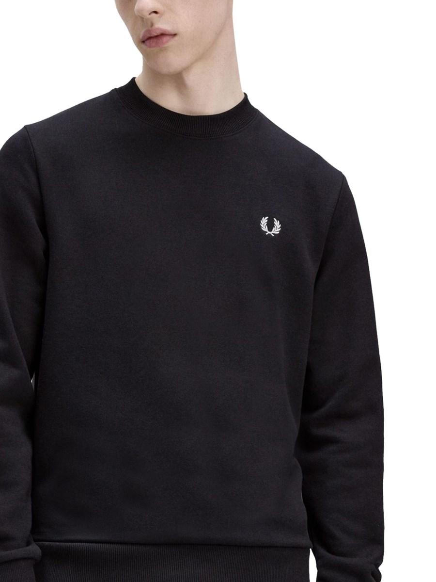 FRED PERRY FELPA IN COTONE CON RICAMO LOGO