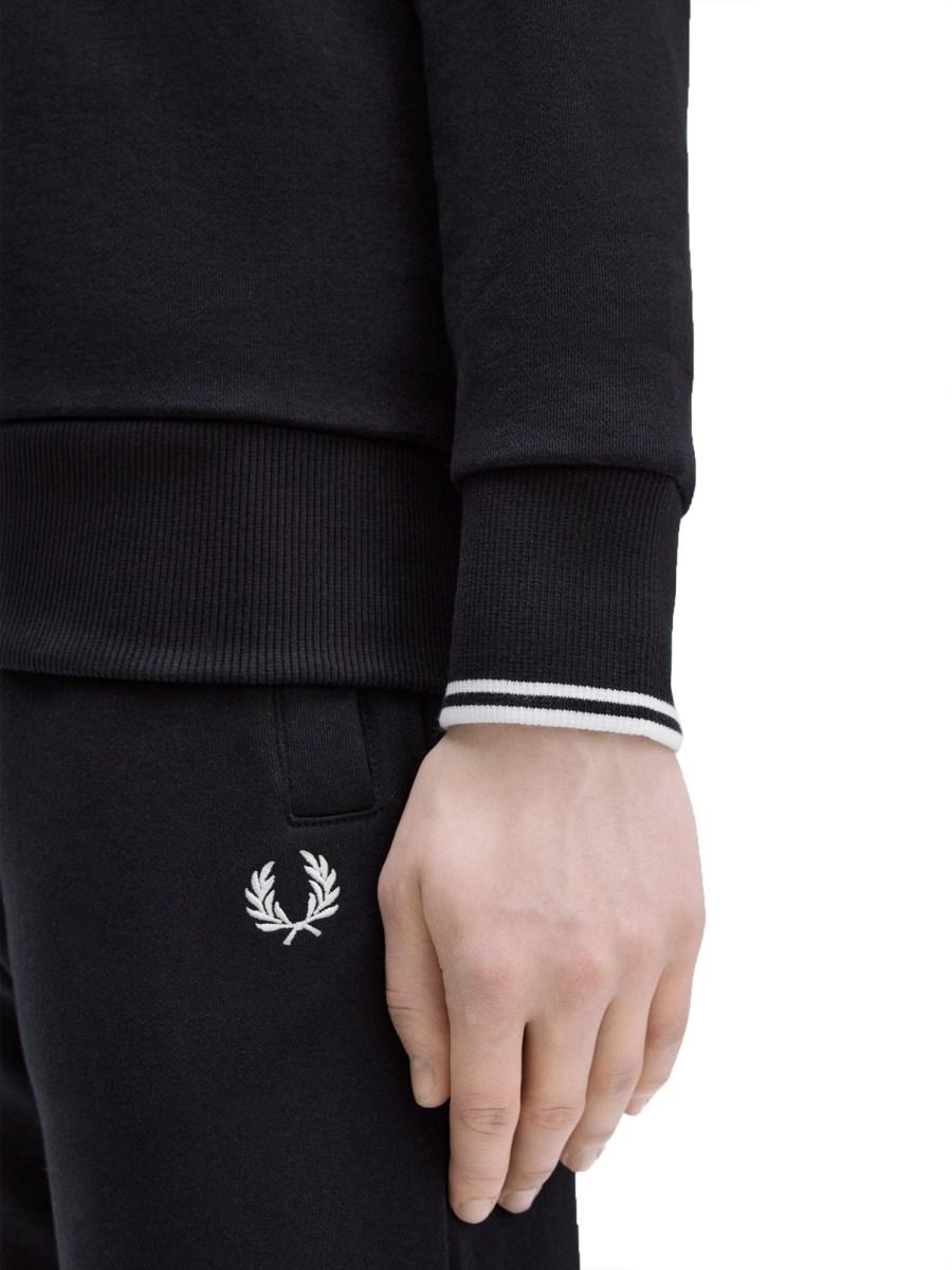 FRED PERRY FELPA IN COTONE CON RICAMO LOGO