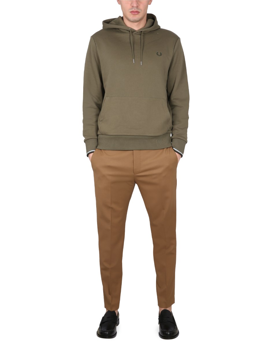 FRED PERRY FELPA IN COTONE CON RICAMO LOGO