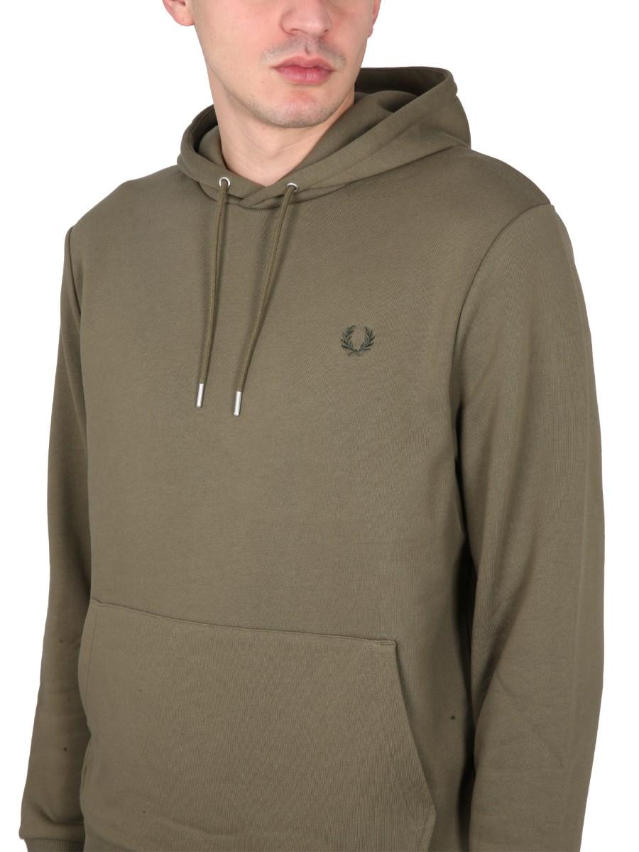 FRED PERRY FELPA IN COTONE CON RICAMO LOGO