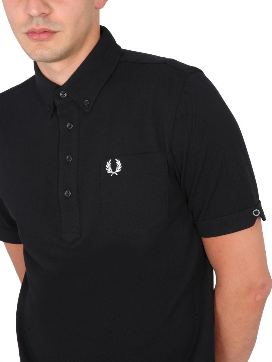 FRED PERRY POLO IN PIQUE DI COTONE CON RICAMO LOGO