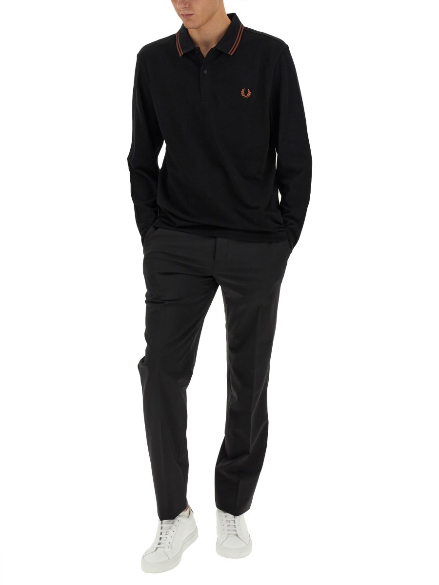 FRED PERRY POLO IN PIQUE DI COTONE CON RICAMO LOGO