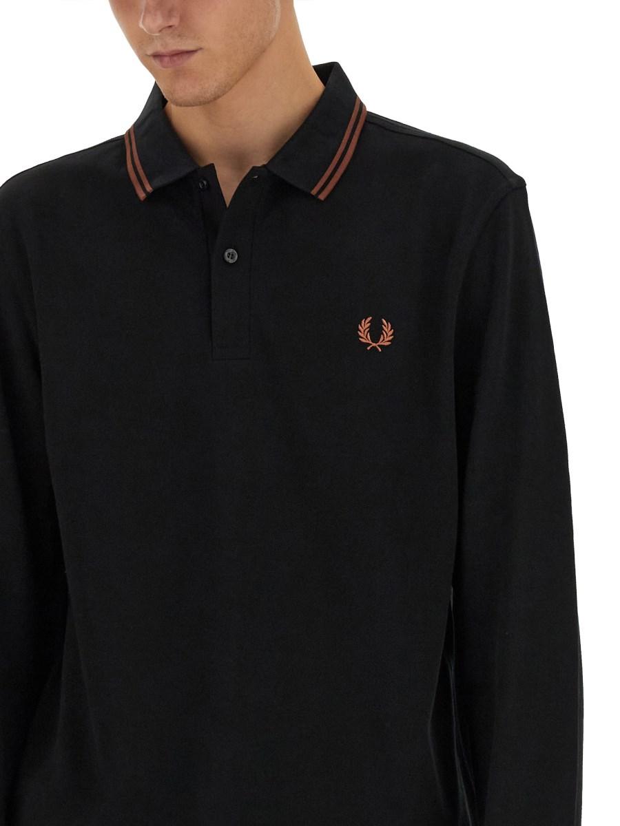 FRED PERRY POLO IN PIQUE DI COTONE CON RICAMO LOGO