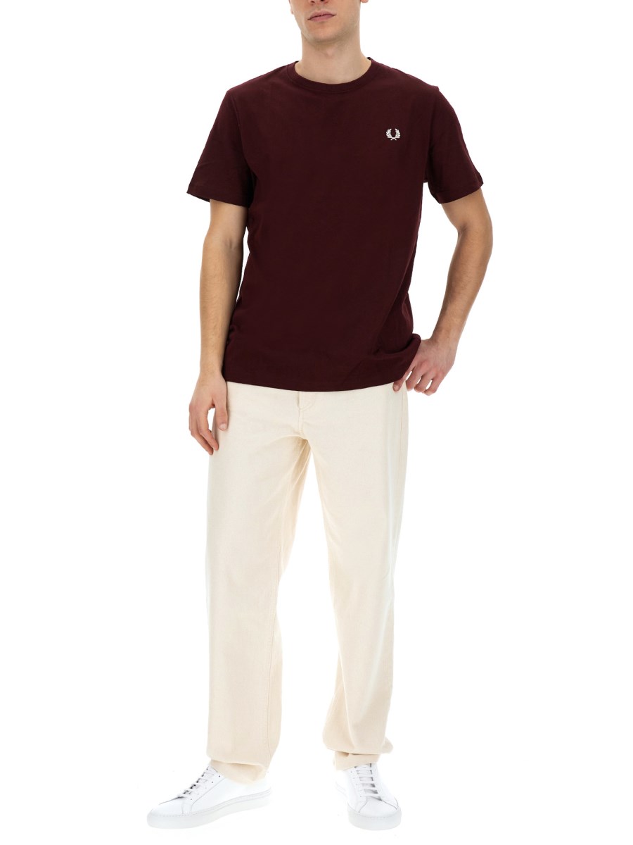 FRED PERRY T-SHIRT IN JERSEY DI COTONE CON LOGO