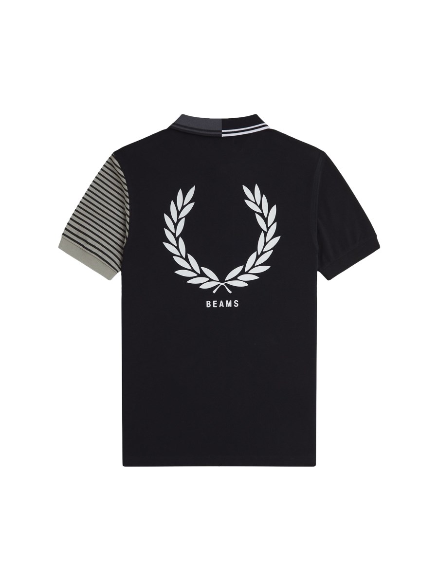 FRED PERRY X BEAMS POLO IN COTONE CON LOGO
