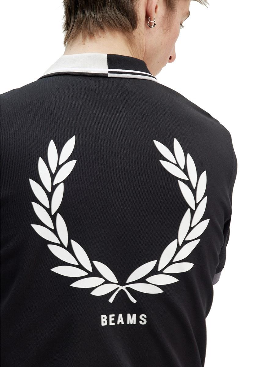 FRED PERRY X BEAMS POLO IN COTONE CON LOGO