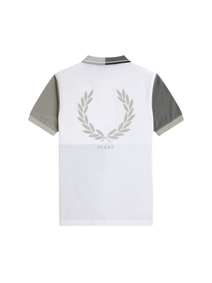 FRED PERRY X BEAMS POLO IN COTONE CON LOGO