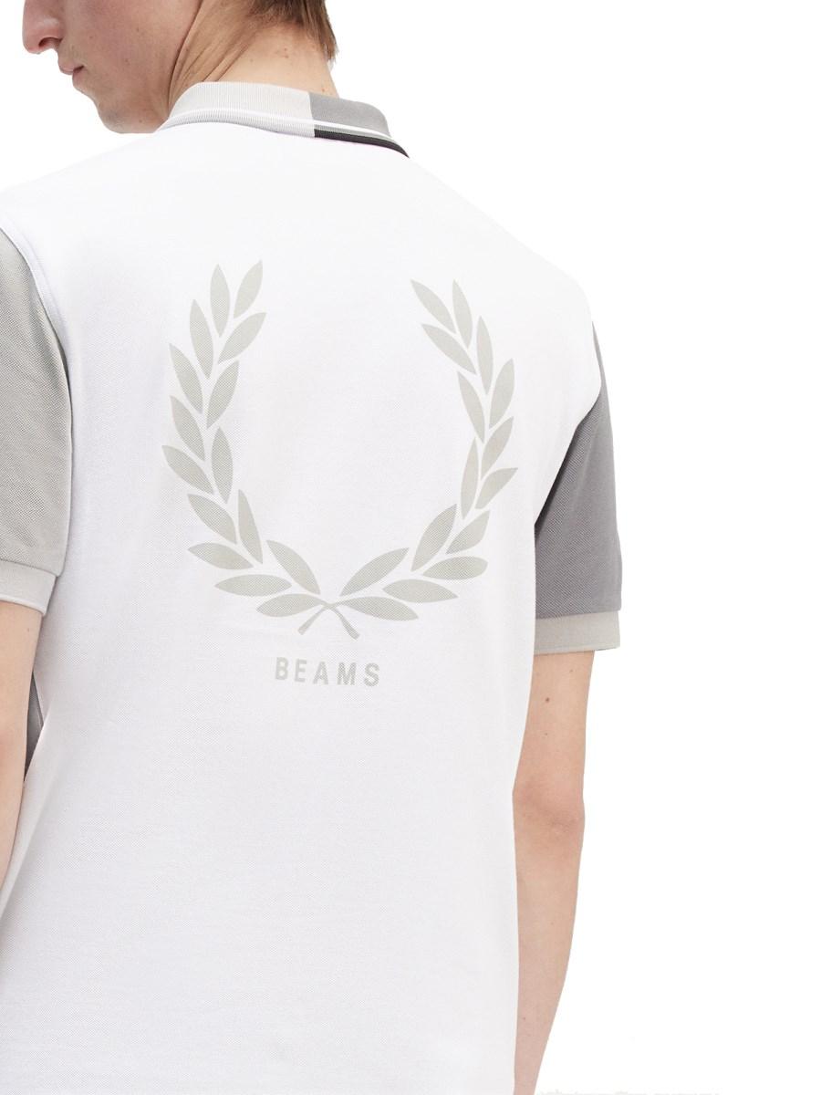 FRED PERRY X BEAMS POLO IN COTONE CON LOGO
