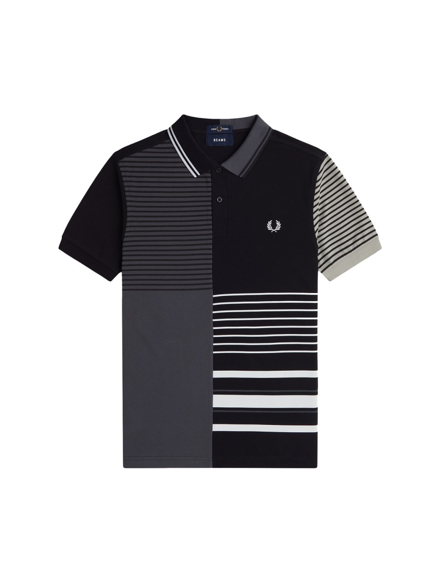 FRED PERRY X BEAMS POLO IN COTONE CON LOGO