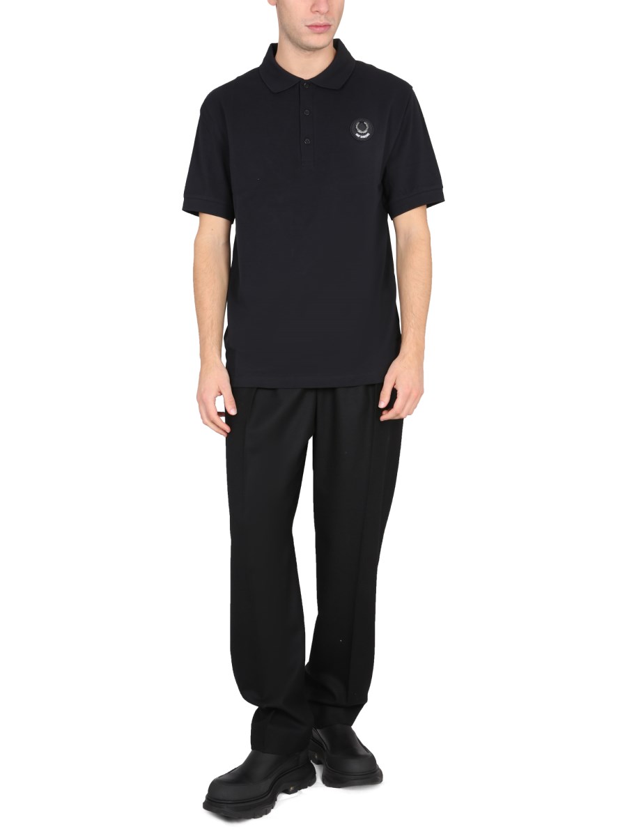 FRED PERRY X RAF SIMONS POLO IN COTONE CON LOGO