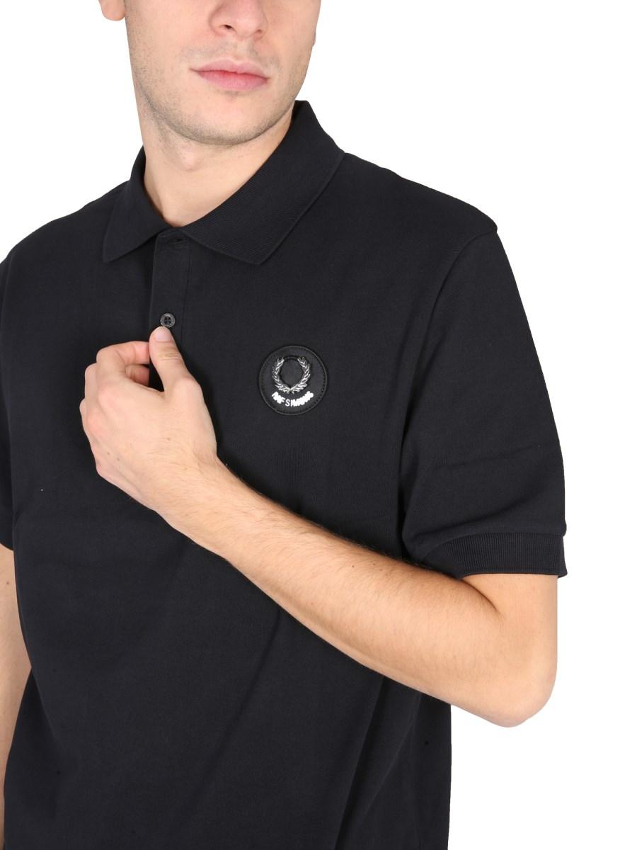 FRED PERRY X RAF SIMONS POLO IN COTONE CON LOGO