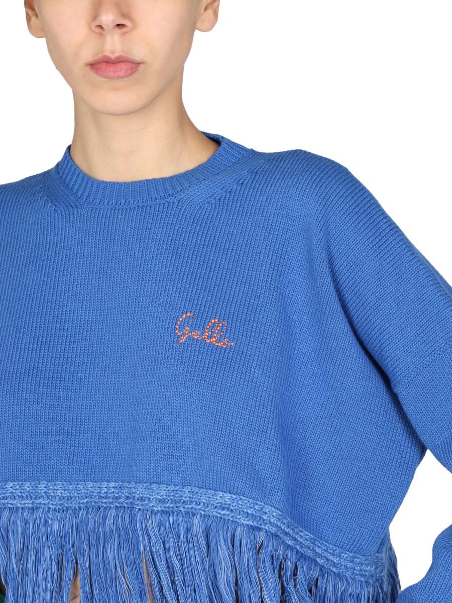GALLO 1927 MAGLIA CON RICAMO LOGO E FRANGE