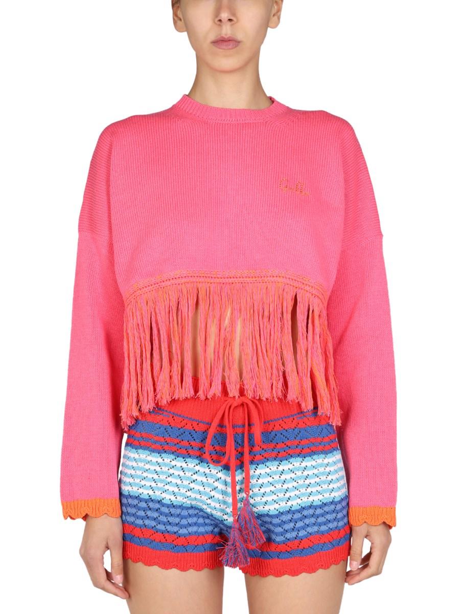 GALLO 1927 MAGLIA CON RICAMO LOGO E FRANGE