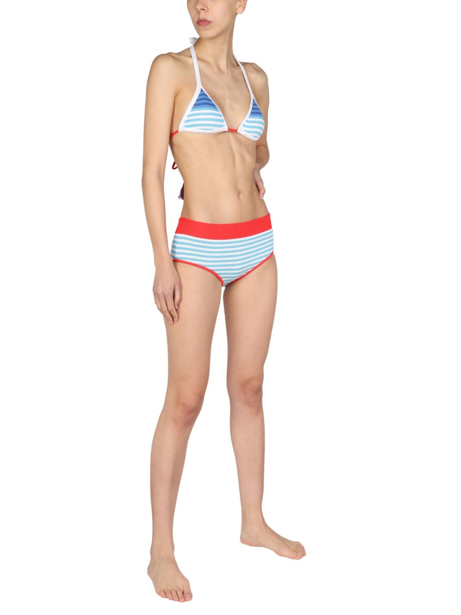 GALLO 1927 SLIP BIKINI IN MISTO COTONE A RIGHE