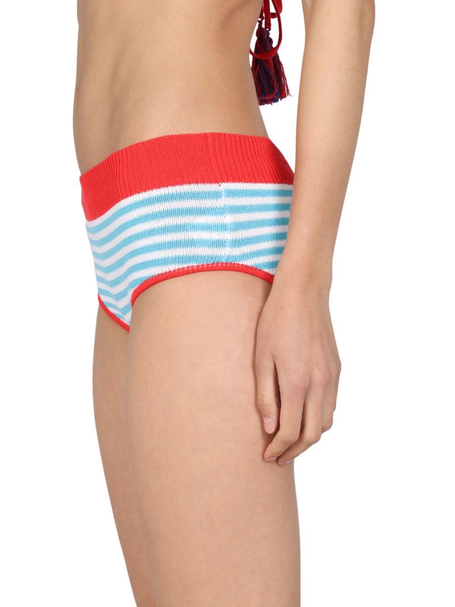 GALLO 1927 SLIP BIKINI IN MISTO COTONE A RIGHE