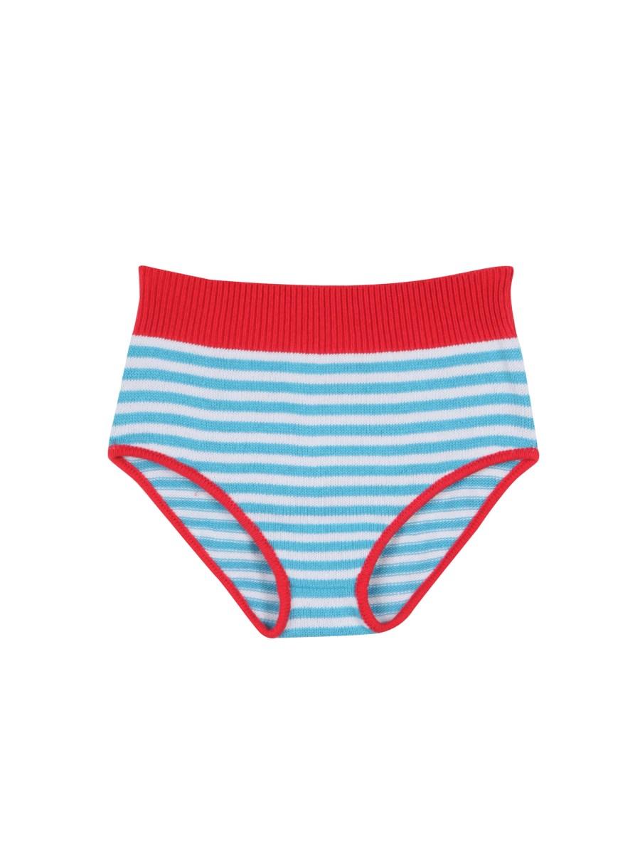 GALLO 1927 SLIP BIKINI IN MISTO COTONE A RIGHE