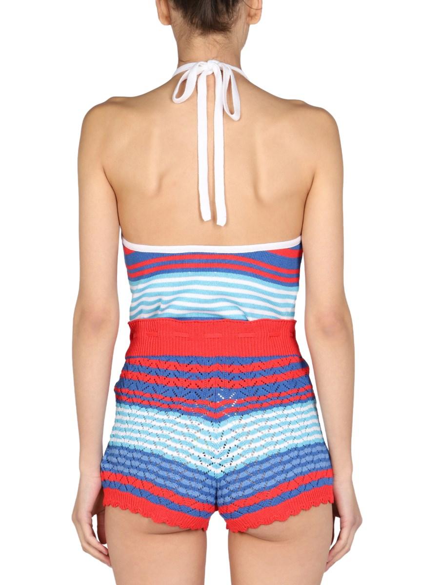 GALLO 1927 TOP CON MOTIVO A RIGHE IN COTONE