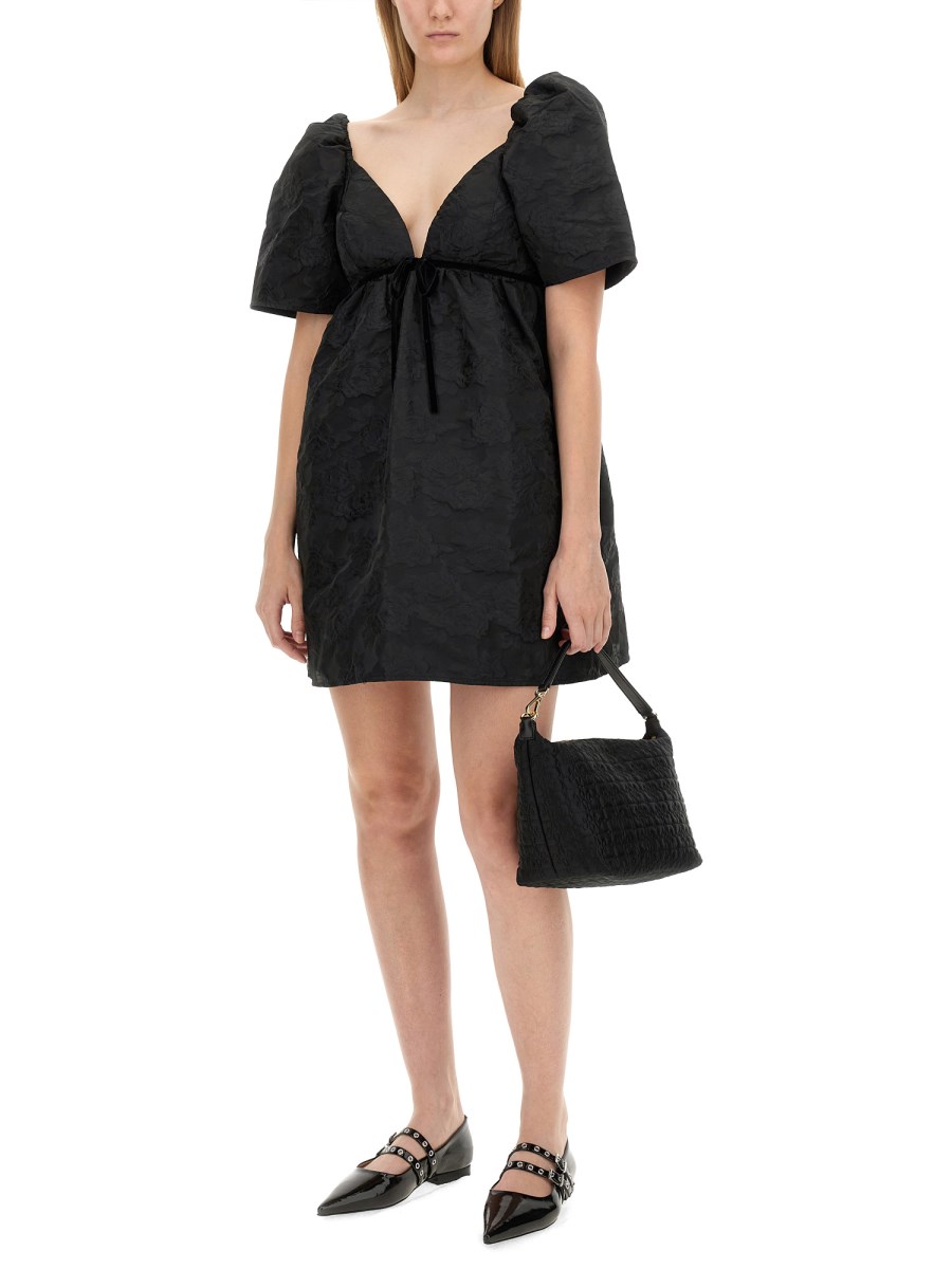GANNI ABITO MINI IN JACQUARD