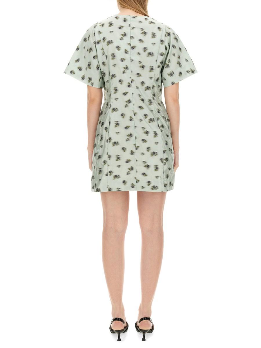 GANNI ABITO MINI IN ORGANZA