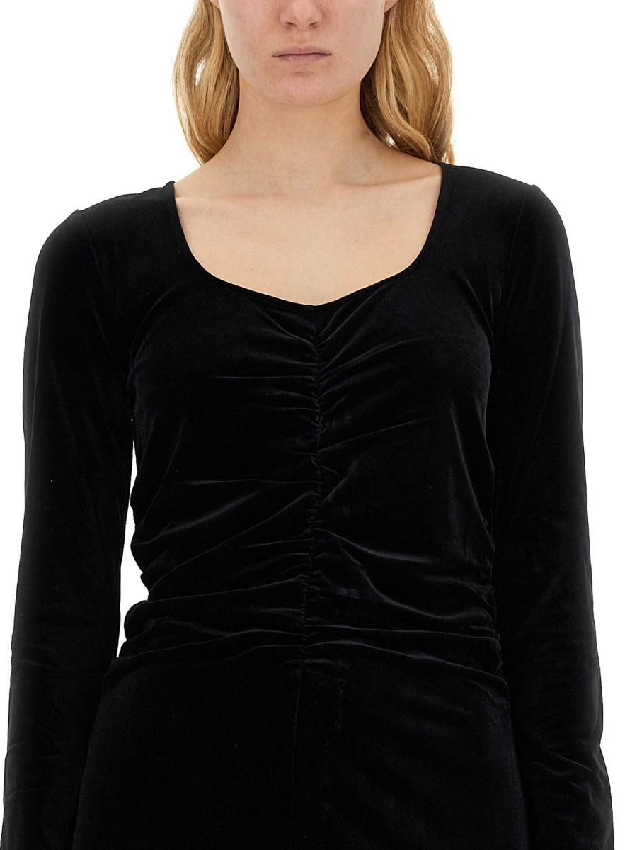 GANNI ABITO MINI IN VELLUTO