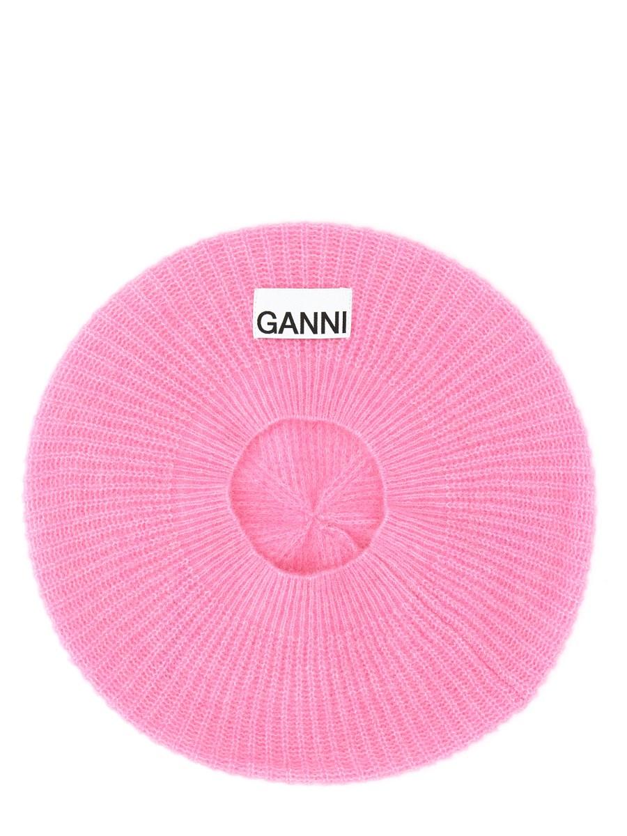 GANNI BERRETTO IN LANA CON LOGO