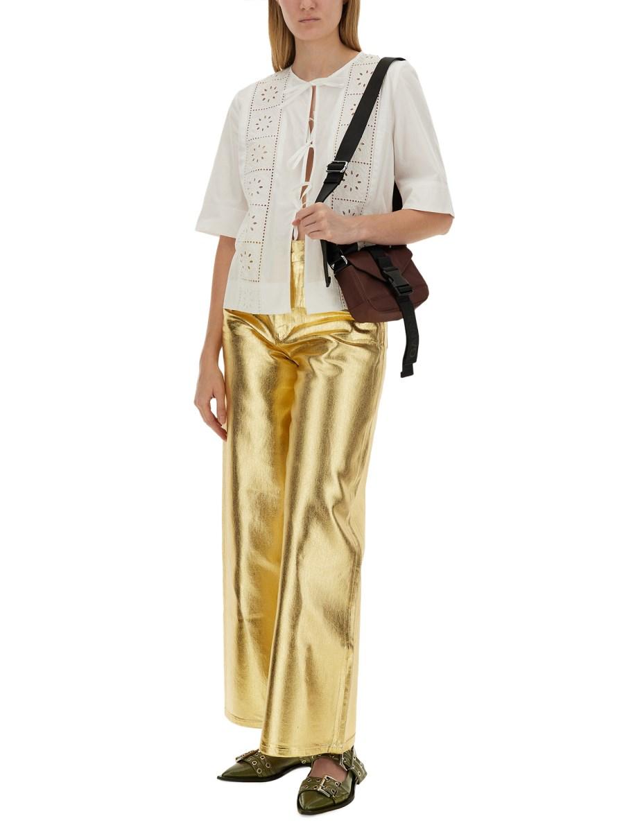 GANNI BLUSA IN PIZZO SANGALLO