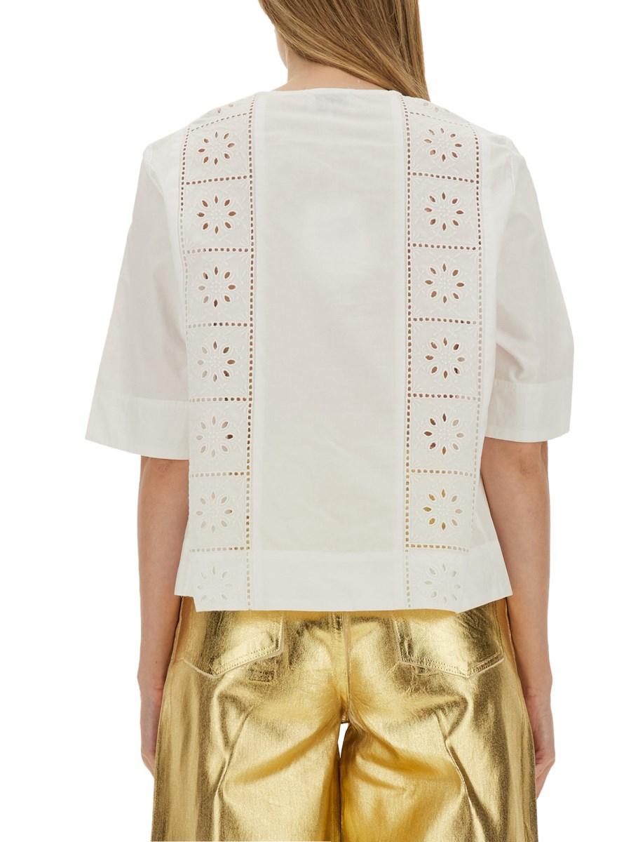 GANNI BLUSA IN PIZZO SANGALLO